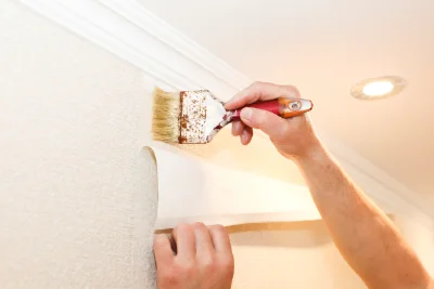 Pose de papier peint à la Vergne — revêtements muraux et toiles de verre